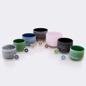 Gemstone Fusion Frosted Quartz Singing Bowls